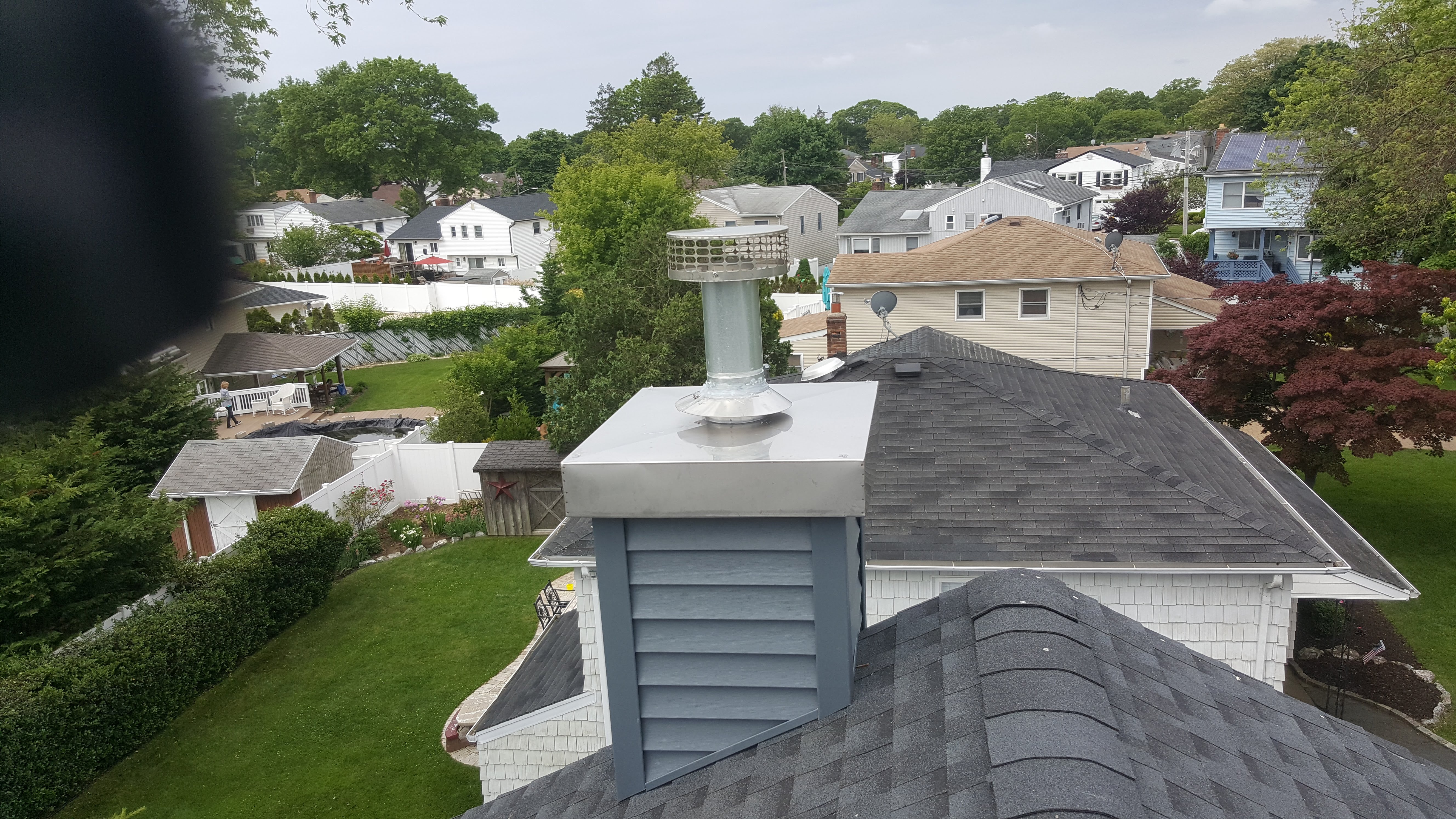 Complete chimney crown rebuild and waterproofing in Uniondale, New York